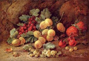 Strawberries, Cherries, Gooseberries And Red And White Currants by Vincent Clare