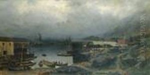 Fiskevaer 1879 by Niels Hansteen