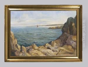 Felsige Kustenlandschaft by Aleksei Vasilievich Hanzen
