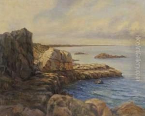 Rochers En Bord De Mer by Aleksei Vasilievich Hanzen