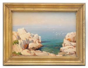 A Rocky Coast On A Calm Morning
