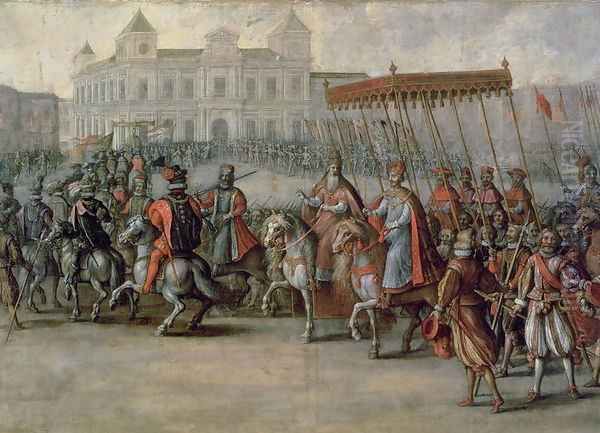 The Entrance of Charles V (1500-58) into Bologna for his Coronation - view 1