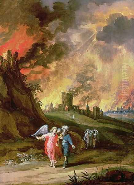 Lot and His Daughters Leaving Sodom - view 1