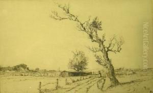 Landscape Etching by Charles Martin Hardie