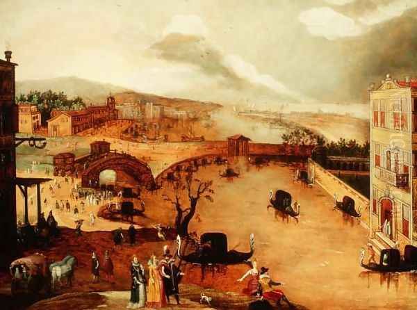 Scene Galante in a River Landscape - view 1
