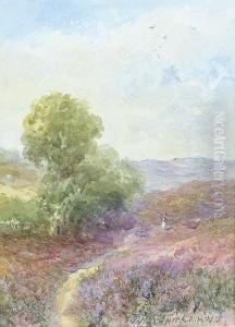 Figure On A Rural Track by John Jessop Hardwick