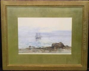 Sailboats Off Shore by Melbourne Havelock Hardwick