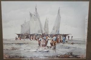 A Fish Sale, Normandy by Cyril Hardy