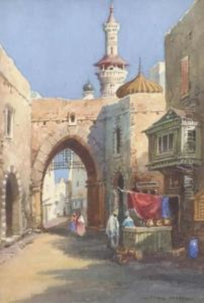 Street Vendors Before An Entrance To A Souk - view 1
