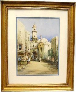 A North African Archway; Arab Street Scene (a Pair) by Cyril Hardy