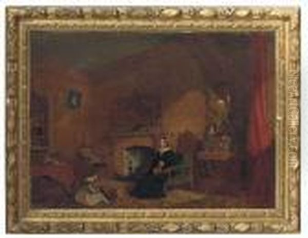 A Mother And Child In An Interior - view 1