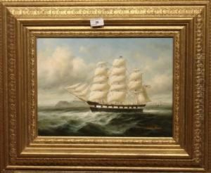 An American 3 Masted Sailing Ship by James Hardy