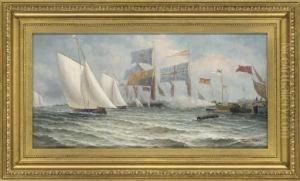 The Start Of The Regatta; And Coming Ashore by James Hardy
