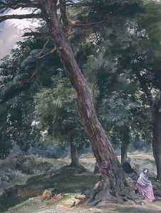 Landscape with Trees and Figures by Thomas Collier