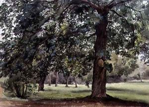 Landscape with Chestnut Tree in the Foreground by Thomas Collier