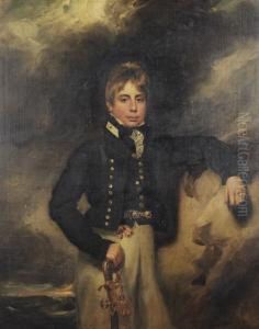 Portrait Of John Windham 
Dalling, Three-quarter-length, As A Midshipman, Before A Stormy 
Landscape