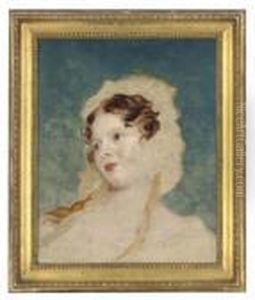 Portrait Of A Lady, Bust-length, Wearing A Bonnet, Unfinished