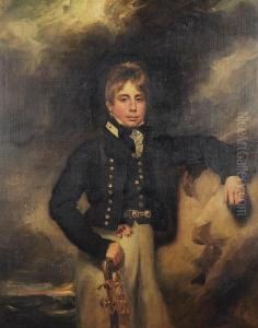 Portrait Of John Windham
Dalling,three-quarter-length, As A Midshipman, Before A Stormylandscape Portrait Of John Windham
Dalling,three-quarter-length, As A Midshipman, Before A Stormylandscape
