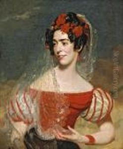 A Portrait Of A Lady In A Spanish Costume by George Henry Harlow
