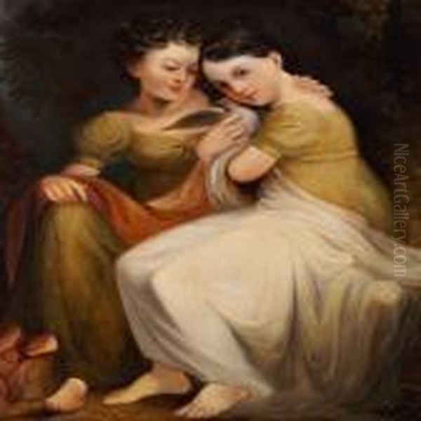 Little Girls With A Dove - view 1