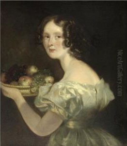 Young Woman With A Bowl Of Fruit Young Woman With A Bowl Of Fruit