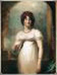 Portrait Of Harriet, Lady Barclay by George Henry Harlow