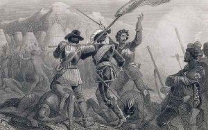 The Pequod War, 1636, from The History of the United States, Vol. I by Edward Henry Corbould