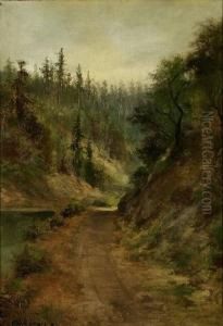 Northern California (possibly Eel River) Landscape by Charles Henry Harmon