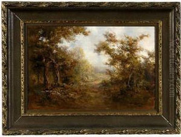 Wooded Landscape With Path. - view 1