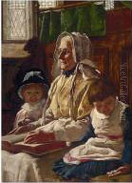 At Church With Grandmother - view 1