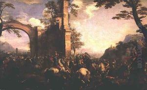 The Battle of Lepanto between the Christians and the Moslems by Giacomo Cortese (see COURTOIS, Jacques)