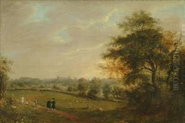 A View Ofeton From The North, With Pupils In The Foreground - view 1