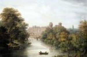 View Of Warwick Castle From The Banbury Road Bridge