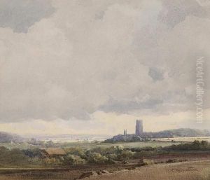 Rural Landscape With Church by Charles Harrington