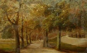 The Promenade,clifton; Figures Outside A Thatched Lodge