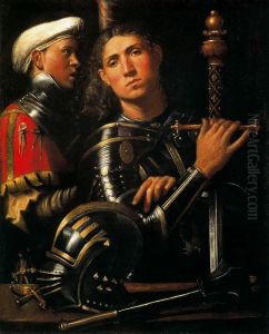 Portrait of Warrior with his Equerry c. 1509 by Giorgione