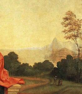 Madonna and Child Enthroned between St Francis and St Liberalis (detail) 2