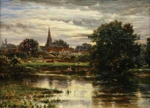 Boys Fishing On A Punt