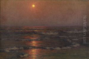 Boljande Hav I Solnedgang by Alexander Thomas Harrison