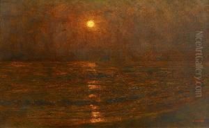 Coucher Dusoleil Effet Rouge by Alexander Thomas Harrison