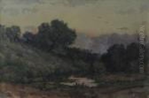 River At Sunset - view 1