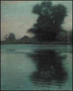 Trees In Mist by Lowell Birge Harrison