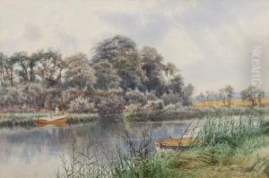 Boats On The Broads by Charles Harmony Harrison