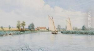 Stokesby, River Bure by Charles Harmony Harrison