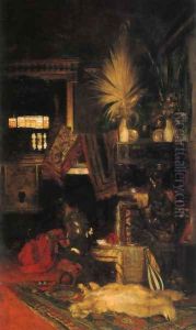Hans Makart in seinem Atelier (Hans Makart in his Atelier) by Eduard Charlemont