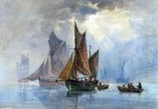 Fishing Boats In A Calm Sea - view 1