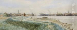 An Extensive View Of Great Yarmouth From Breydon Water