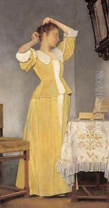 Bei der toilette (At the toilette) by Eduard Charlemont