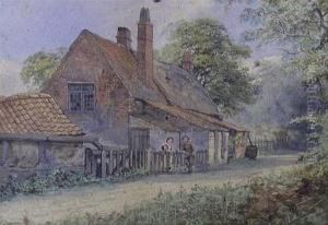 Figuresbeside A Cottage