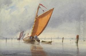 Wherries On The Broads by Charles Harmony Harrison